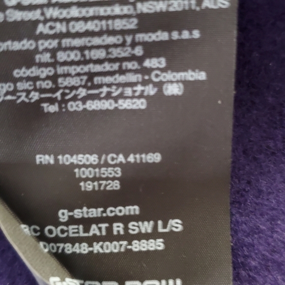 G-Star Raw Men's Logo Sweater Med Oversized Long Sleeve Graphic Sweatshirt NEW - Picture 11 of 13